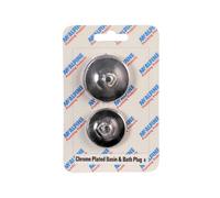 McAlpine CARD-6 Chrome Plated Basin & Bath Plugs - CP1 + CP2 + P-CPTOGGLE