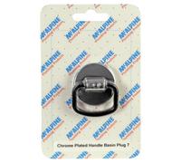 Mcalpine Card-7 Chrome Plated Handle Basin Plug - Cp1H
