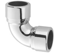 Mcalpine Chrome On Brass Compression Elbow 35mm X 90 Degree 35A-Cb