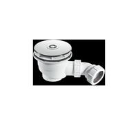 McAlpine ST90 Shower Trap 90mm Waste 50mm Water Seal White Chrome Plated Brass