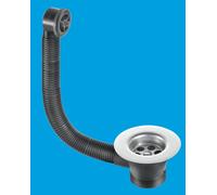 McAlpine Chrome Plated Combined Sink Waste & Overflow 1.5" FSW2PP in Silver McAlpine Silver