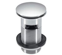 Mcalpine Chrome Plated Slotted Clicker Basin Waste With Mushroom Top 1.25'' Cw60-Cb