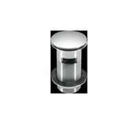 McAlpine Chrome Plated Slotted Clicker Basin Waste with Mushroom Top 1.25" in Silver McAlpine Silver