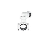 McAlpine CLAMP1WH Pipe Clamp 1.25"/1.5" with Bent Connector for 19/23mm Rigid and 25mm Flexible Pipe