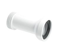 McAlpine CON2 Straight Adjustable Length Rigid WC Connector, White