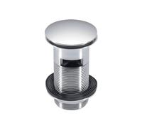 McAlpine Chrome Plated Slotted Clicker Basin Waste with Mushroom Top 1.25" CW60-CB in Silver McAlpine Silver