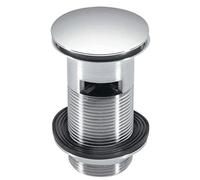 McAlpine CW60-CB Chrome Plated Slotted Clicker Basin Waste with Mushroom Top 1.25" - Chrome Plated Brass.