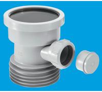 McAlpine DC1-GR-BO Grey 4"/110mm Drain Connector with Boss McAlpine Grey