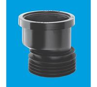McAlpine DC1BL-OS Black 4"/110mm 14mm Offset Drain Connector
