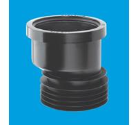 McAlpine DC1BL-OS Black 4"/110mm 14mm Offset Drain Connector McAlpine Black