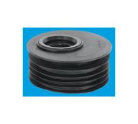 McAlpine DC2BL-OS Black 4"/110mm Offset Drain Reducer Connector