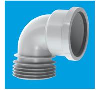 McAlpine DC90-GR Grey 4"/110mm 90 Drain Connector with Boss