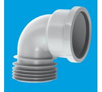 McAlpine DC90-GR Grey 4"/110mm 90° Drain Connector with Boss McAlpine Grey