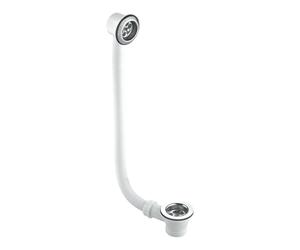 McAlpine FBW2P SS Grating Bath Combined Waste and Overflow Connector, White