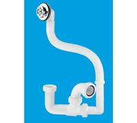 FJ10 75mm Seal Bath Trap with Flexible Overflow McAlpine White One Size