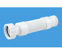 McAlpine FLEX-JKS Flexible Fitting - BSP Coupling Nut x BSP Male Thread in White McAlpine White