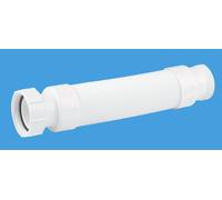 McAlpine FLEXCON9 1.5" Flexible Fitting - BSP Coupling Nut x Male Thread in White McAlpine White