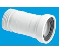 McAlpine Flexible WC Connector for WC HO Wall Pans with Flexi Hose Extends to 310mm WC-F23R in White McAlpine White