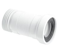 McAlpine Flexible WC Connector WC-F26R - 97-107mm Inlet x 4in/110mm Outlet Flexible WC Connector (Long Length). - Length Closed: 170mm - Length Extended: 410mm