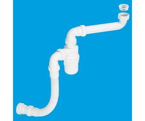 McAlpine FLEXKIT1 1.5" Plumbing Kit for Adjustable Height Basin/Sink in White McAlpine White