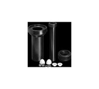McAlpine FPKIT-3 WC Frame Connector Kit comprising WC Connector with 90mm pl in Black McAlpine Black