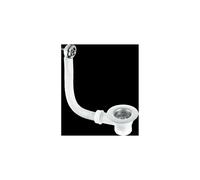 McAlpine FSW2P Sink Combined Waste & Overflow - Nut & Bolt Overflow Conn in White McAlpine White