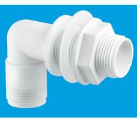 McAlpine FTC1AWH Bent Tank Connector with 3/4" BSP Threaded Outlet in White McAlpine White