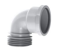 McAlpine Grey 90 Degree Bend Drain Connector for 110mm Soil Pipe DC90-GR