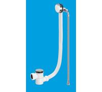 McAlpine HC2650UK-FIL Chrome Plated Brass Bath Filler & Overflow in White McAlpine White