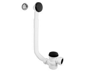 Mcalpine HC2650UK-MB 1.5" Top Access Bath Trap with Removable Chrome Plated Clicker Waste Matt Black