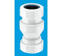 McAlpine In Line Vertical Non Return Valve with Inlet & Outlet Connection for 19/23mm Pipe CONVALVE-125 in White McAlpine White