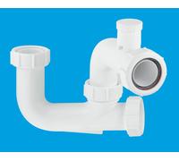 L10V 75mm Water Seal Anti-Syphon (Silentrap) with 1.5" Multifit Outlet Bath Trap McAlpine White One Size
