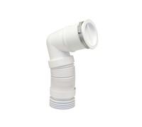 Mcalpine Long 90 Inlet Flexible Wc Back To Wall Pan Connector 110mm White