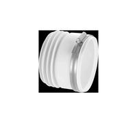 McAlpine MAC-1-BTW 90-114mm Inlet x 4"/110mm Outlet Short Straight WC Connec in White McAlpine White