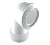McAlpine MAC-8 90 Degree Bend MACFIT WC Connector Standard Length, White
