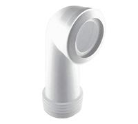 McAlpine MAC-8L 90 Degree Bend Long Length Macfit WC Connector - White