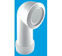 McAlpine MAC-8L 97-107mm Inlet x 4"/110mm Outlet 90° Bend MACFIT WC Connector in White McAlpine White