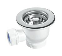 McAlpine MBSWSS85 1.5" Mini Basket Strainer Waste in White McAlpine White