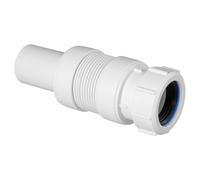 McAlpine MINIFLEX-4 1.25" universal compression connection x 1.25 " plain spigot Short Miniflex Flexible Connectors in White McAlpine White