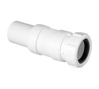 McAlpine MINIFLEX-5 1.5" universal compression connection x 1.5" plain spigot Short Miniflex Flexible Connectors in White McAlpine White