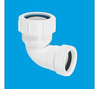McAlpine MS4-32MM 1.25" 90° Multifit Bend x 32mm Pushfit in White McAlpine White