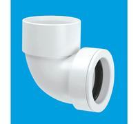 McAlpine Solvent Pushfit Continental 90 Degree Elbow 1.25'' x 32mm - Durable ABS Plumbing Fitting MS4-32SOLVENT