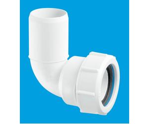 McAlpine MS4L 1.25" 90° Multifit Bend x Plain End in White McAlpine White
