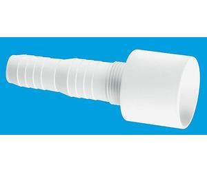 McAlpine Multifit WMF3 Nozzle Socket 38mm - Straight Nozzle for Connection to 1 1/2in Multifit - Manufactured Out of Polypropylene - Comes with All Necessary washers