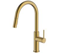 Mcalpine Ness Side Lever Pull Out Kitchen Mixer Tap - Brushed Brass