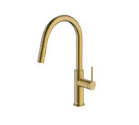 McAlpine Ness Side Lever Pull Out Kitchen Mixer Tap - Brushed Brass in Bronze McAlpine Bronze