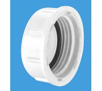 McAlpine NUT-WMVALVE Female Blank Cap in White McAlpine White