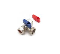 McAlpine Pf Wash Mac Valve Tee 15mm x 15mm x 3/4" CP in Silver McAlpine Silver