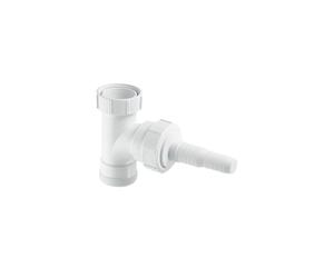 McAlpine Plumbing 1 1/2" x 1 1/2" x " V33L Washing Mach 1 1/2" x 1 1/2" x " V33L Washing Machine Surefit Swept Tee with Domestic Appliance Nozzle