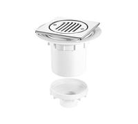 McAlpine Polished Stainless Steel Shower Outlet Grille For Tiled Floors - TSG2T6SS